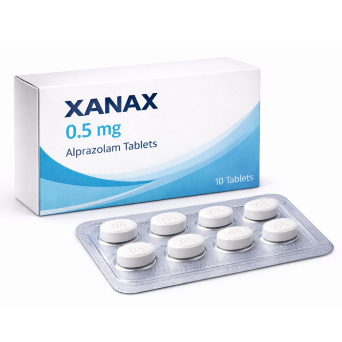 Xanax 0.5mg Alprazolam Tablets – Anxiety Support Medication Generic Alprazolam tablets blister pack for anxiety and panic disorder management